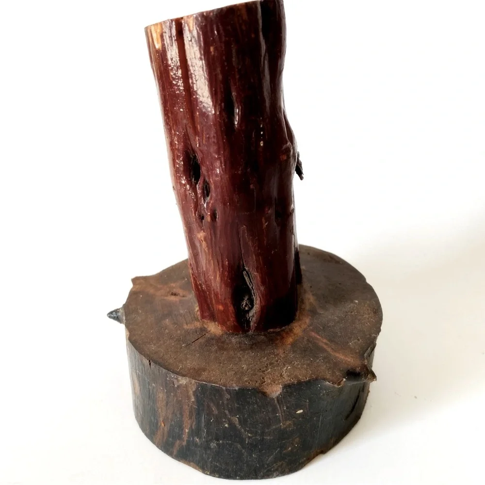 Vintage Set of Two (2) Rustic Candle Stick Holders Handcrafted